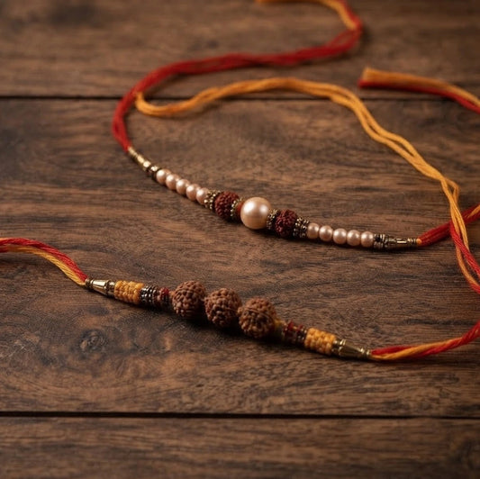 Set Of 2 Rakhi With Dry Fruits Combo
