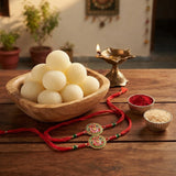 Set Of 2 Ganesha Rakhi With Rasgulla