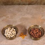 Double Layer Pearl Rakhi With Dry Fruits