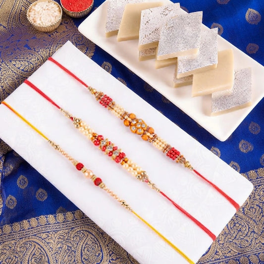 Rakhi Bliss Trio With Kaju Katli