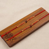 Set Of 2 Elegant Rakhi With Kaju Roll