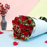 Eye-Catching Red Roses Impressive Bouquet
