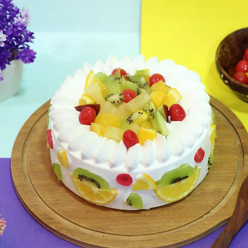 Pineapple Mix Fruit Glazed Celebration Cake