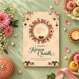 Faith and Togetherness Karva Chauth Personalised Greeting Card