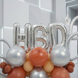 Silver HBD Terracotta Balloon Stack Decor