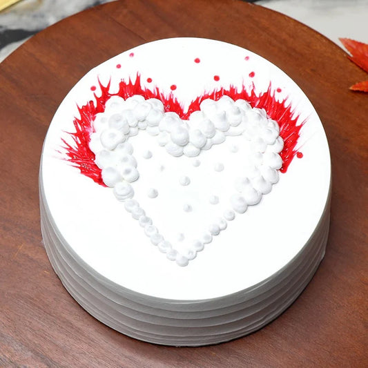 Velvet Heart Vanilla Cream Cake