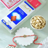 Opulent Rakhi with Lindt Extra Creamy Chocolates Bar & Cashew Nut