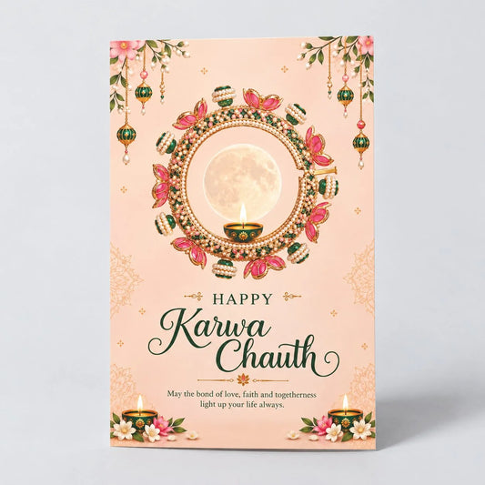 Faith and Togetherness Karva Chauth Personalised Greeting Card