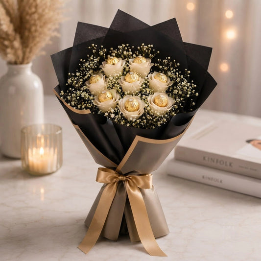 Anniversary Bliss Ferrero Rocher Chocolate Bouquet