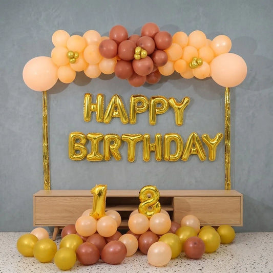 Autumn Tone Happy Birthday Backdrop Decor