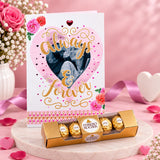 Always And Forver Couple Romantic Greeting Card With Chocolate