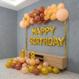 Autumn Tone Happy Birthday Backdrop Decor