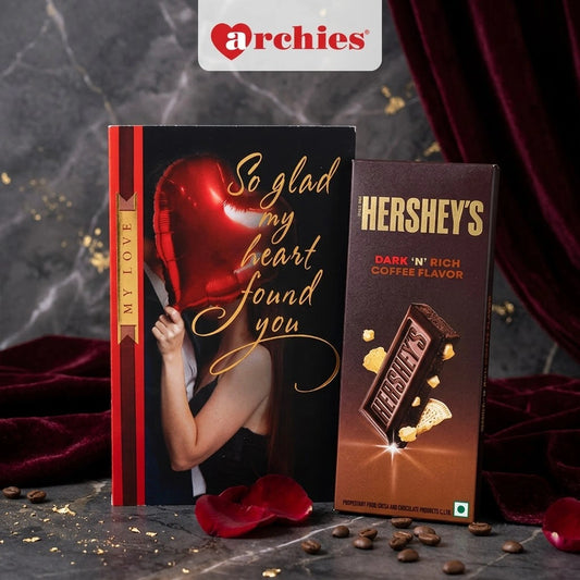 So Glad My Heart Found You Couple Romantic Greeting Card With Chocolate