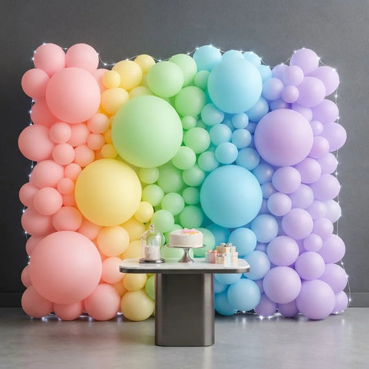 Pastel Rainbow Balloon Wall Decor
