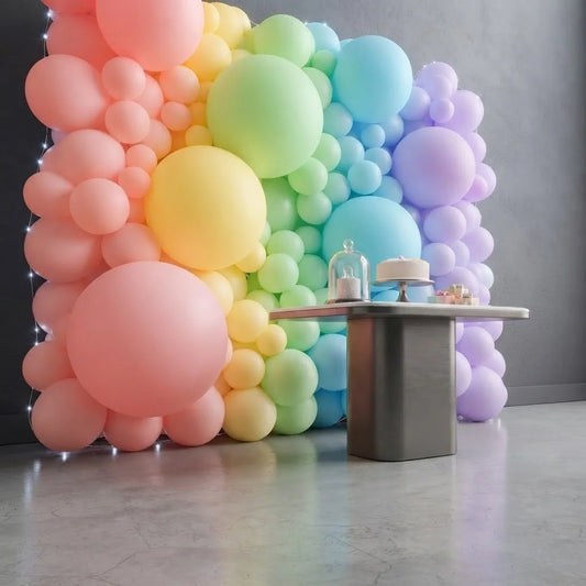 Pastel Rainbow Balloon Wall Decor