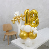 Golden Age Foil Balloon Stack with Daisy Foils