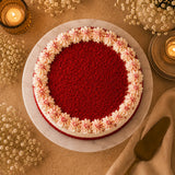 Red Velvet Swirl Candle Celebration Cake