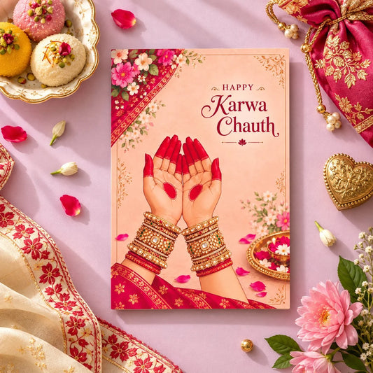 Beautiful Moments Karva Chauth Personalised Greeting Card
