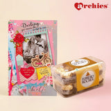 Darling You Mean The World To Me Greeting card With Chocolate