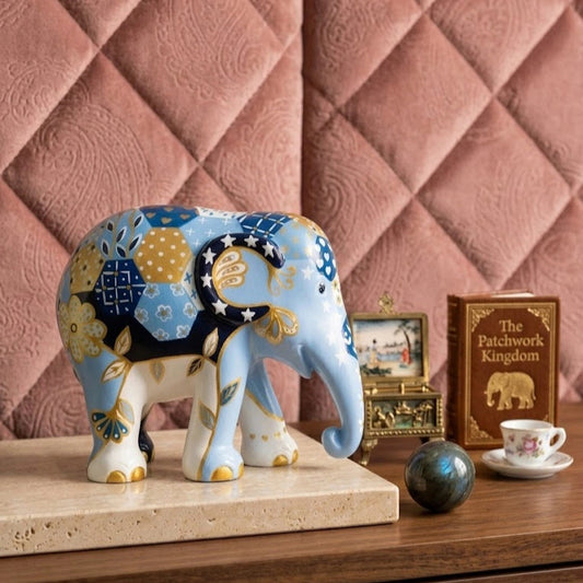 Patchie Indigo Elephant Statue | By Elephant Parade