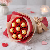 8 Pcs Ferrero Rocher Chocolate Jute Wrap Gift