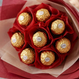 8 Pcs Ferrero Rocher Chocolate Jute Wrap Gift