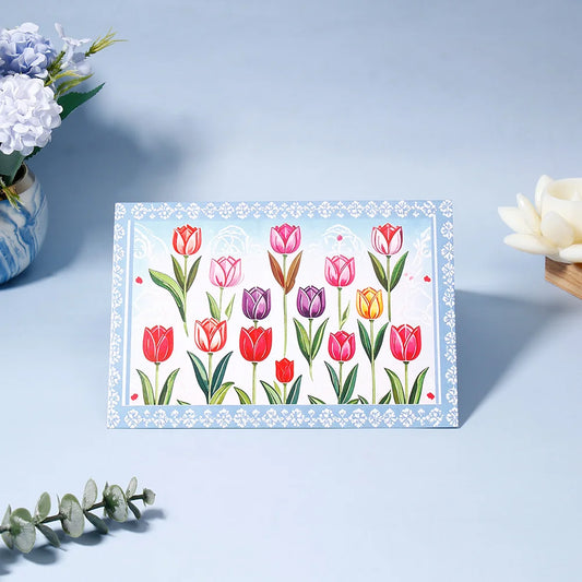 Pack of 50 Tulip Garden Greeting Card