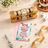 Happy Birthday Son Greeting Card With Chocolates