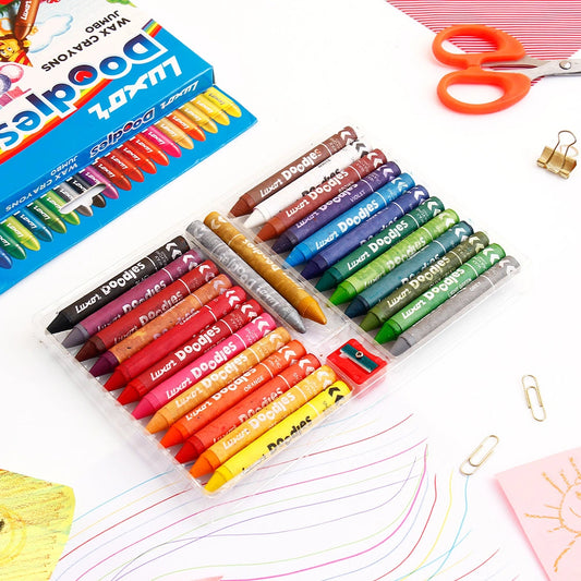 Luxor Doodles Wax Crayons Jumbo