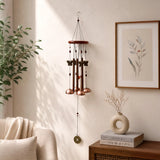 Copper Bell Wind Chime with Butterfly Charms