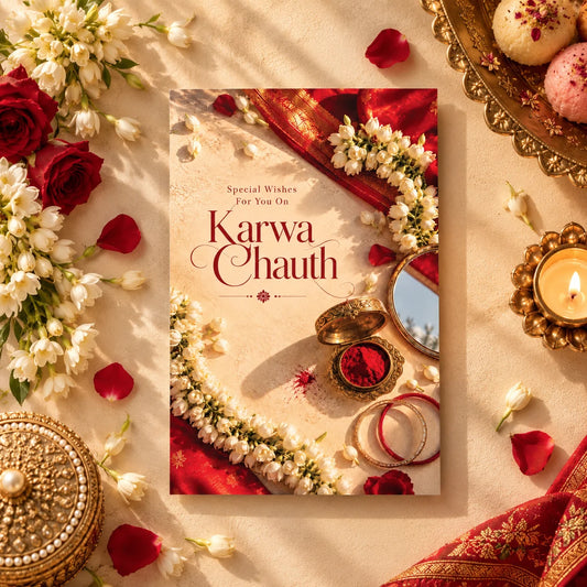 Special Wishes Karva Chauth Personalised Greeting Card