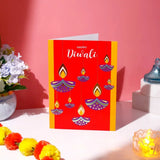 Pack of 50 Hanging Diyas Diwali Greeting Card