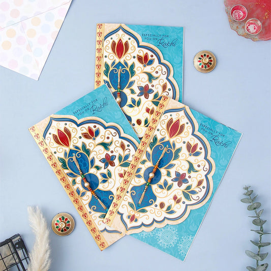 Pack Of 3 Specially For you Rakhi with Greeting Card With Envelope