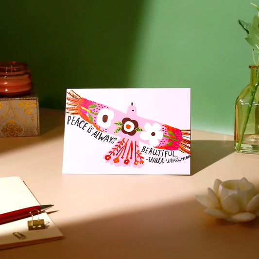 Pack of 50 Peace is Always Beautiful Greeting Card