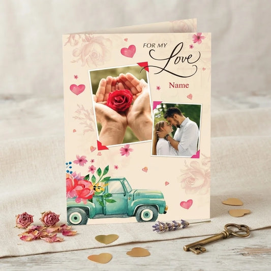 For My Love Personalised Card