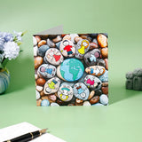 Pack of 50 Painted Pebbles Earth Greeting Card