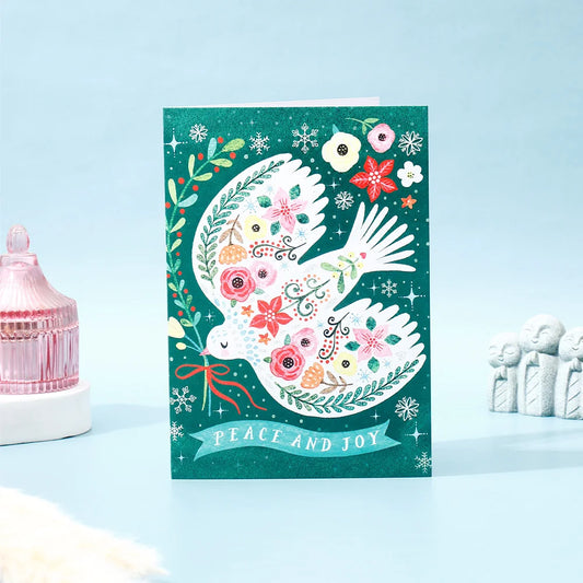 Pack of 50 Peace and Joy Dove Greeting Card