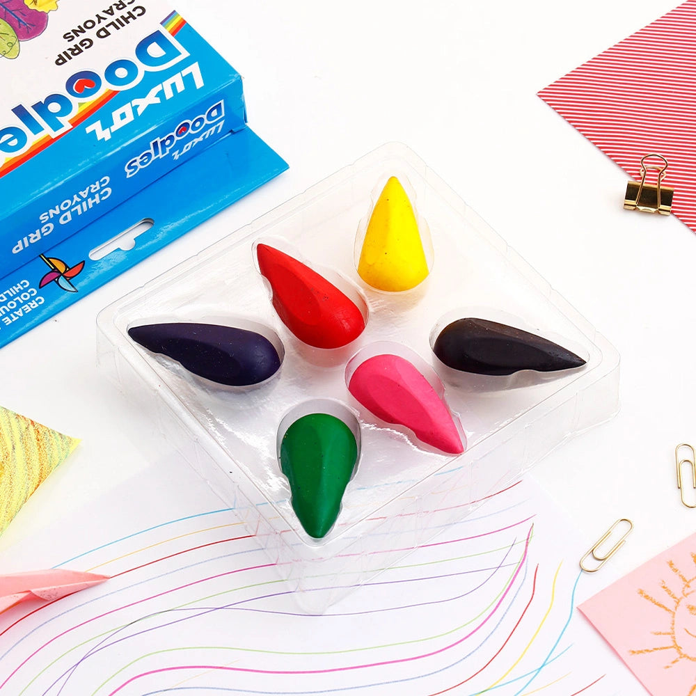 Luxor Doodles Child Grip Crayons