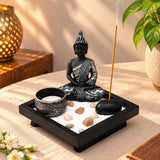 Silver Budda Incense Stick Holder