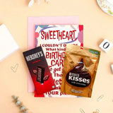Happy Birthday Sweetheart Greeting Card With Chocolates