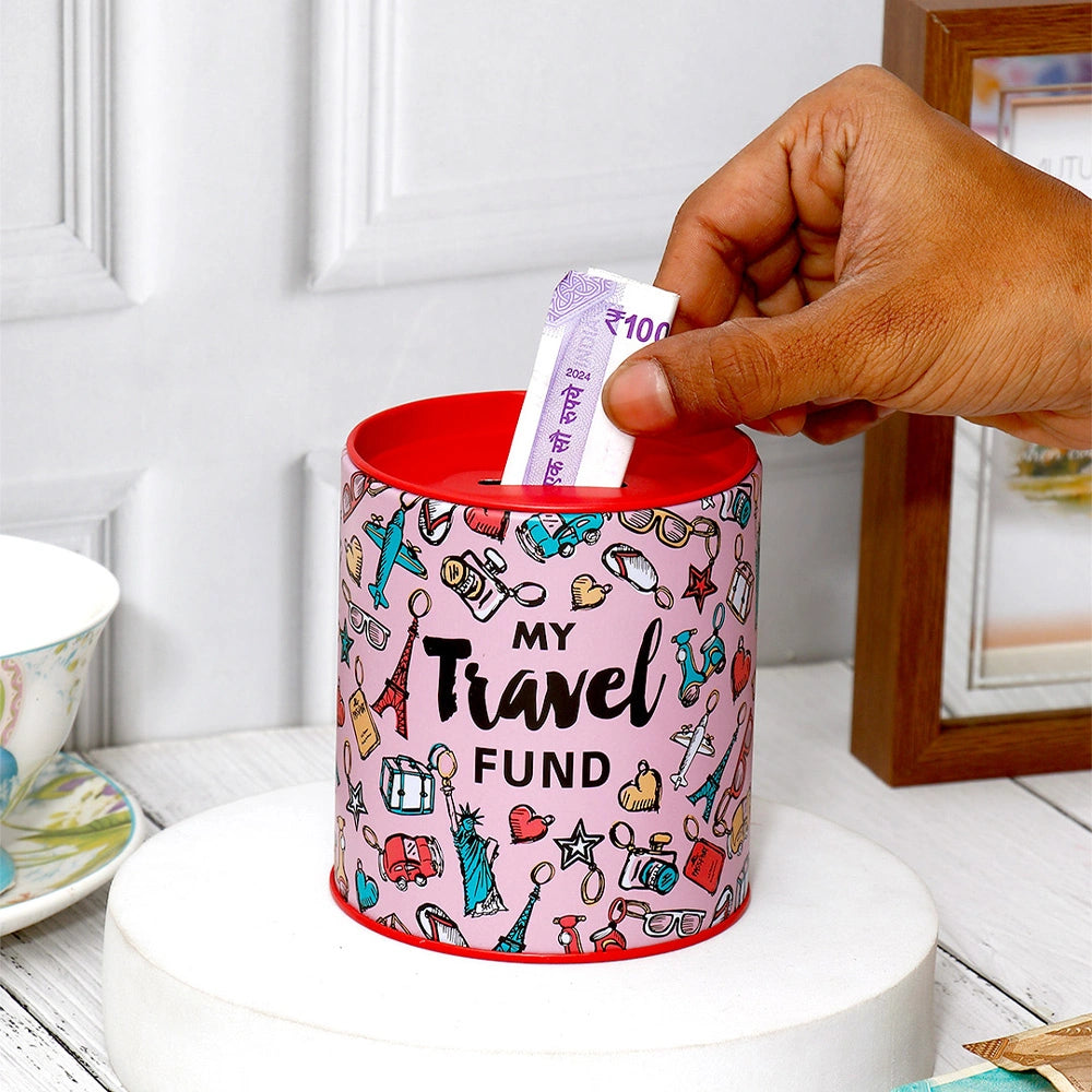 My Travel Fund Tin Money Box
