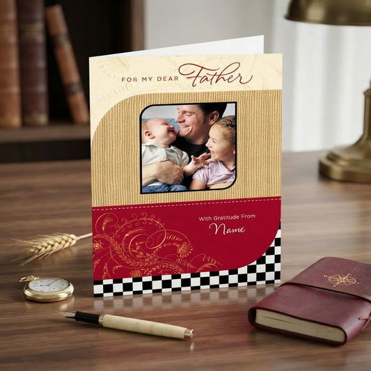 For My Dear Father Personalised Card