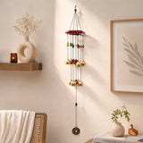 Colorful Beaded Brass Bell Wind Chime