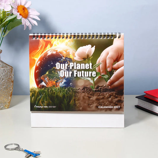 Pack Of 2 Multicolor Our Planet Our Future Desk Calendar 2027