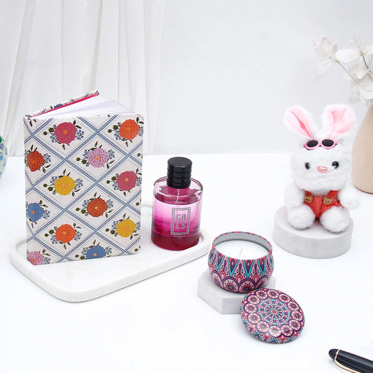 Floral Diamond Diary with GALS Perfume, Tin Candle and Bunny Keychain