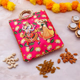 Shree Lakshmi Narayan Ethnic Handcrafted Fabric Bag With Dry Fruits