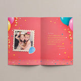 Happy Birthday Candles Personalised Greeting Card with Chocolate