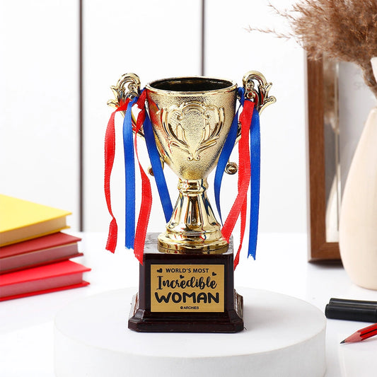 Archies World's Most Incredible Woman Gold Trophy