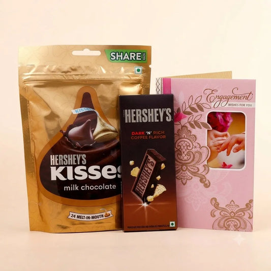 Engagement Wishes For You Greeting Card With Chocolates