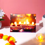 Pack of 50 Diwali Lit Diyas Greeting Card
